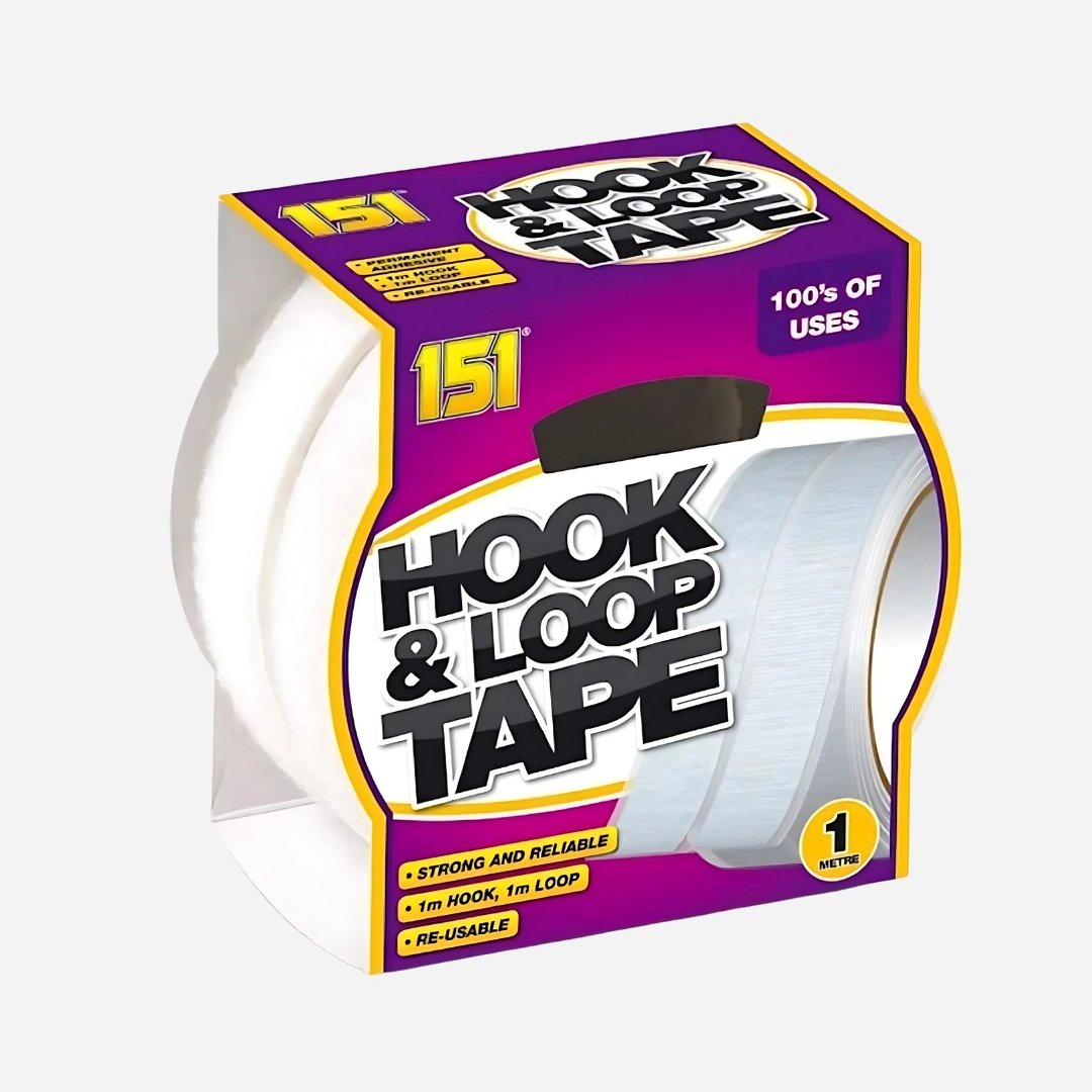 151 Adhesives Hook & Loop Tape 1 Metre Roll