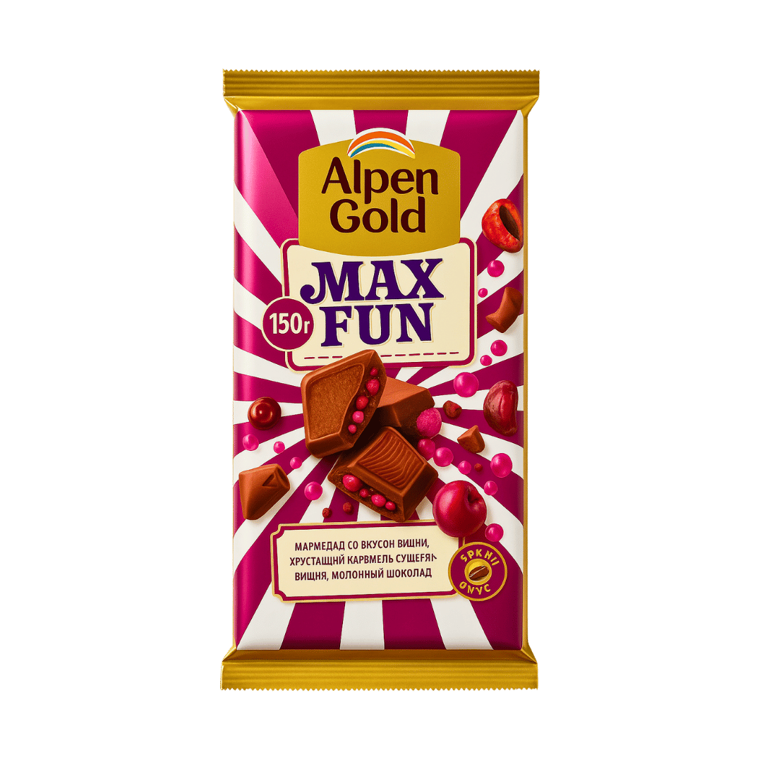 Alpen Gold Max Fun Popping Chocolate Bar