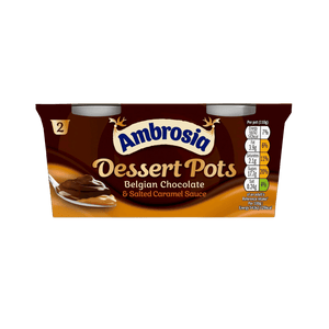 Ambrosia Belgian Chocolate & Salted Caramel Sauce Dessert Pots