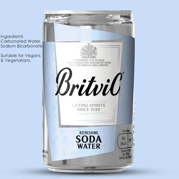 Britvic Refreshing Soda Water Miniature Cans