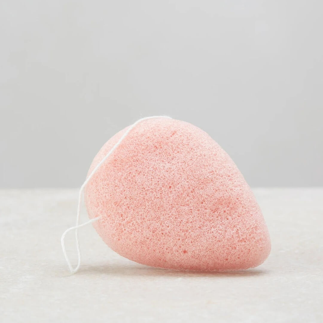 Brushworks Natural Pink Clay Infused Konjac Sponge