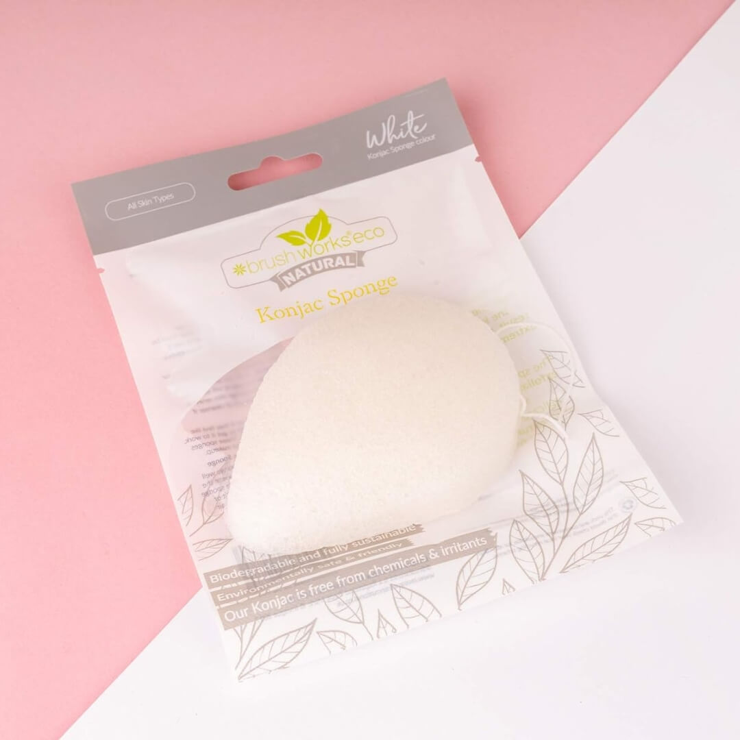 Brushworks Natural Original White Konjac Sponge