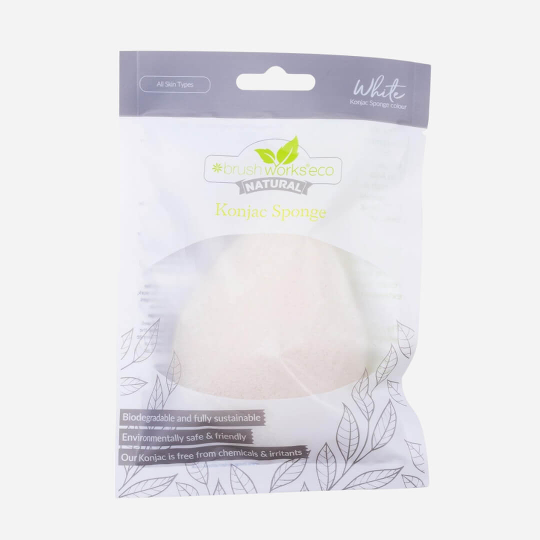 Brushworks Natural Original White Konjac Sponge