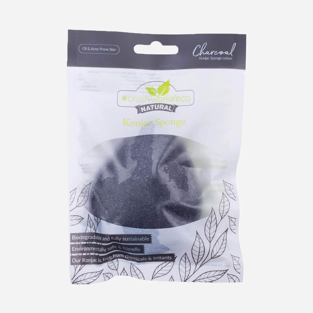 Brushworks Natural Charcoal Infused Konjac Sponge