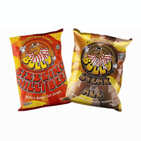 MULTIBUY Bully's Ridge Cut Crisps Steak & Ale / Chilli Beef