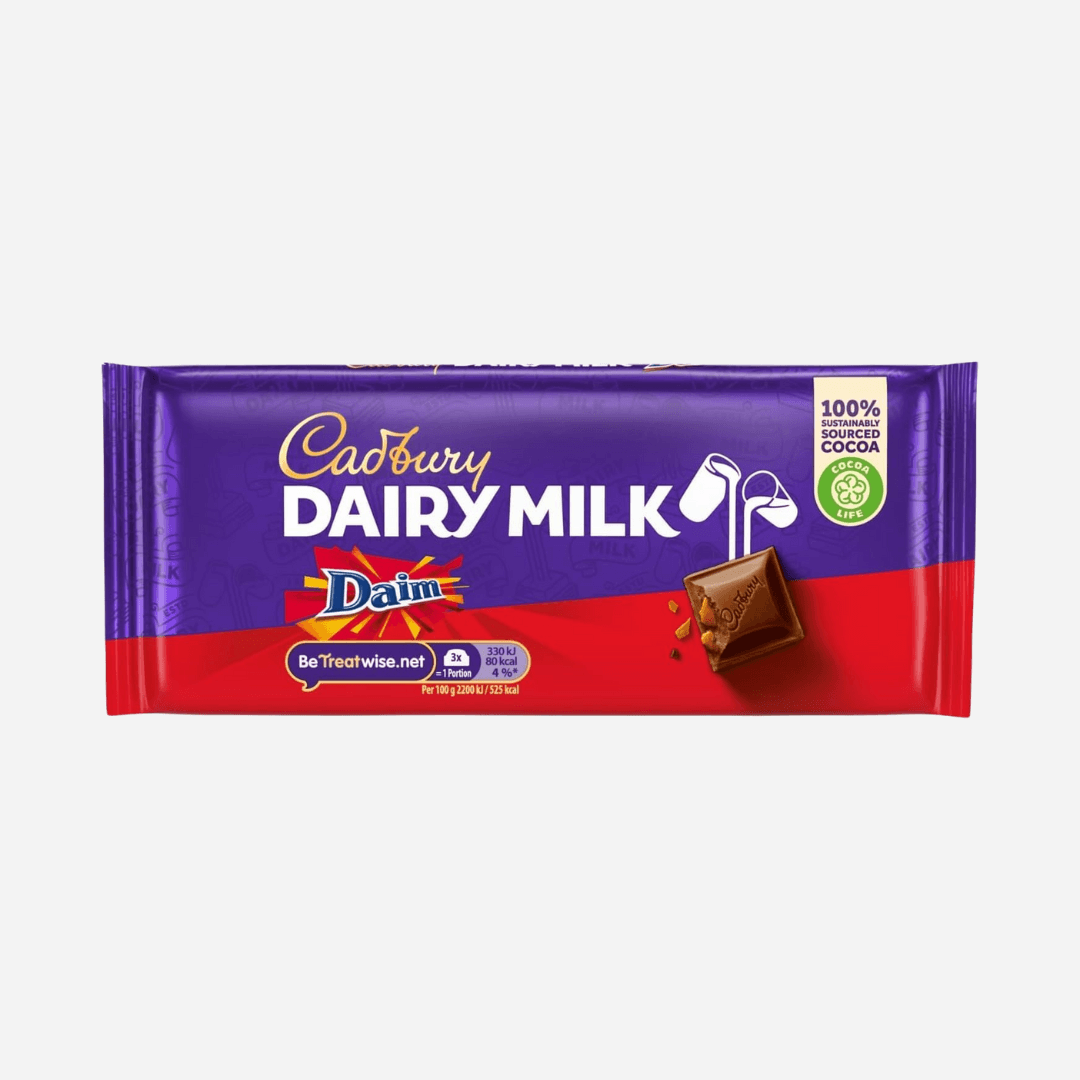 Cadbury Dairy Milk Daim Milk Chocolate Bars