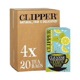 Clipper Cleanse with Benefits Citrus Nettle & Fennel Tea 4 x 20 bags