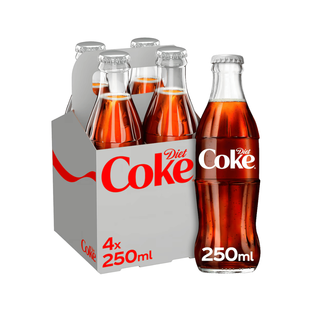 Diet Coke Coca Cola Glass Bottles