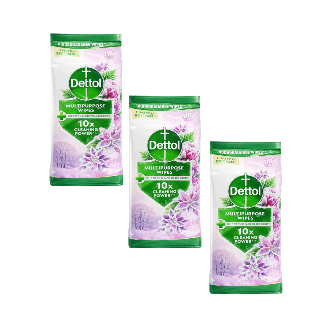 Dettol Antibacterial Multipurpose Cleaning Wipes 3 x 110's