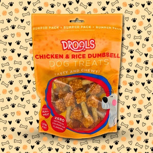 Drools Chicken & Rice Dumbbell Tasty Chewy Pet Dog Treats