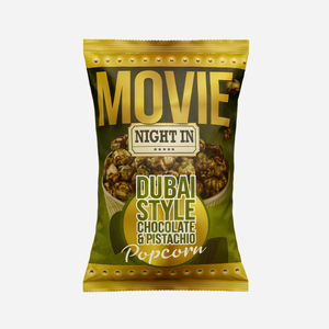 Movie Night In Dubai Style Chocolate & Pistachio Popcorn