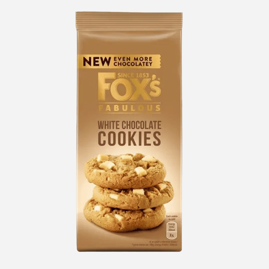 Fox's Fabulous White Chocolate Cookies 180g Pack