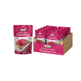 DJ & A Freeze Dried Raspberries 10 x 20g