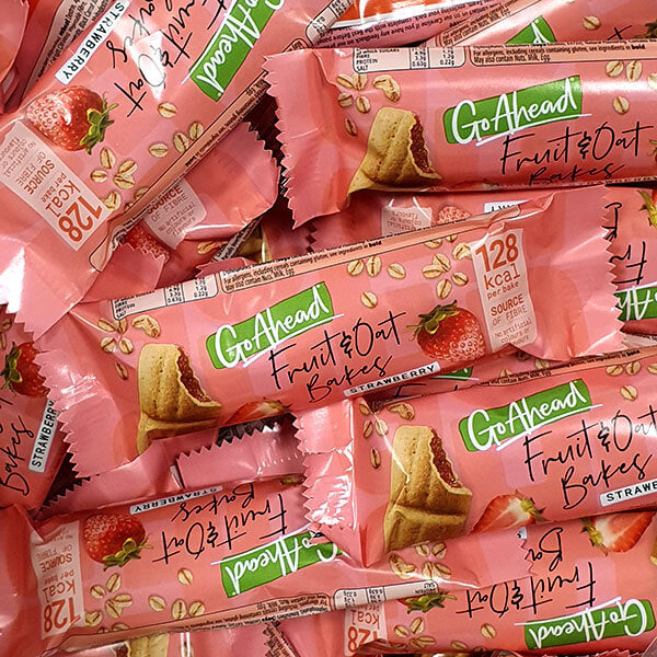Special Bulk Buy 100 x Go Ahead Fruit & Oat Soft Bakes Strawberry 36g Bars
