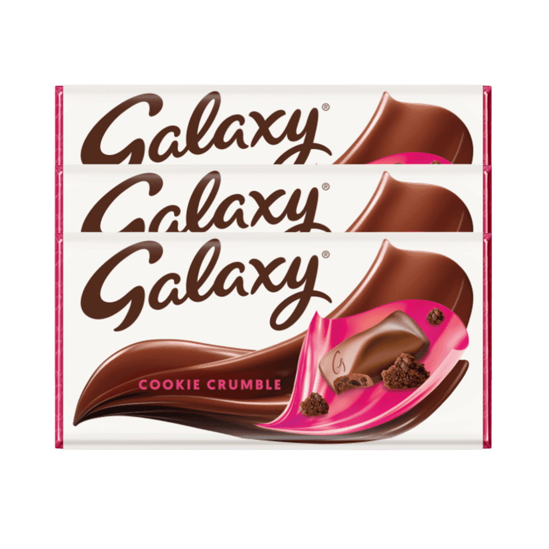 MULTIBUY Galaxy Cookie Crumble Large Chocolate Bar 3 FOR £5
