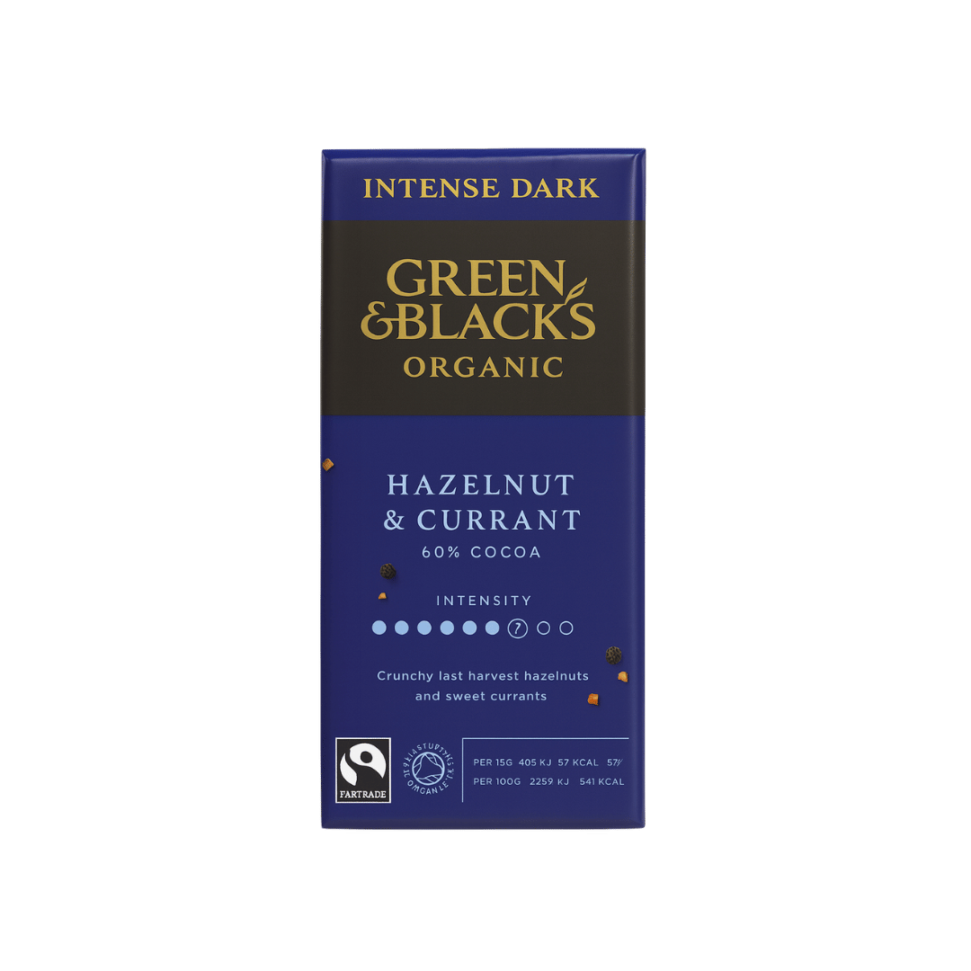 Green & Black's Organic Hazelnut & Currant 60% Dark Chocolate Bar