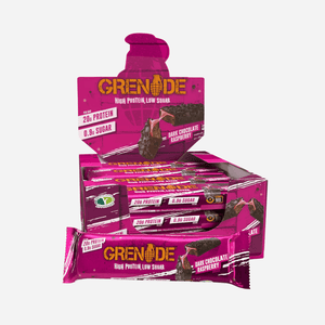 Grenade High Protein Low Sugar Dark Chocolate Raspberry Flavour Bars