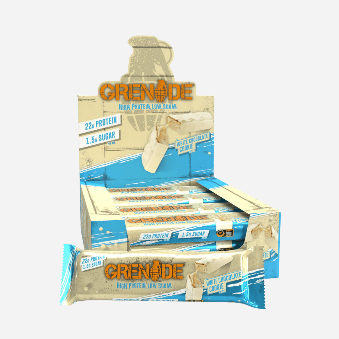 Grenade High Protein Low Sugar White Chocolate Cookie Flavour Bars