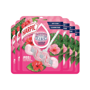 Harpic Active Fresh Caribbean Paradise Toilet Rim Blocks