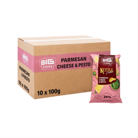 Case Kettle Crisp Parmesan Cheese and Pesto 10 x 100g