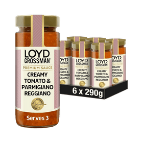 Loyd Grossman Creamy Tomato & Parmigiano Reggiano Premium Pasta Sauce 6 x 290g