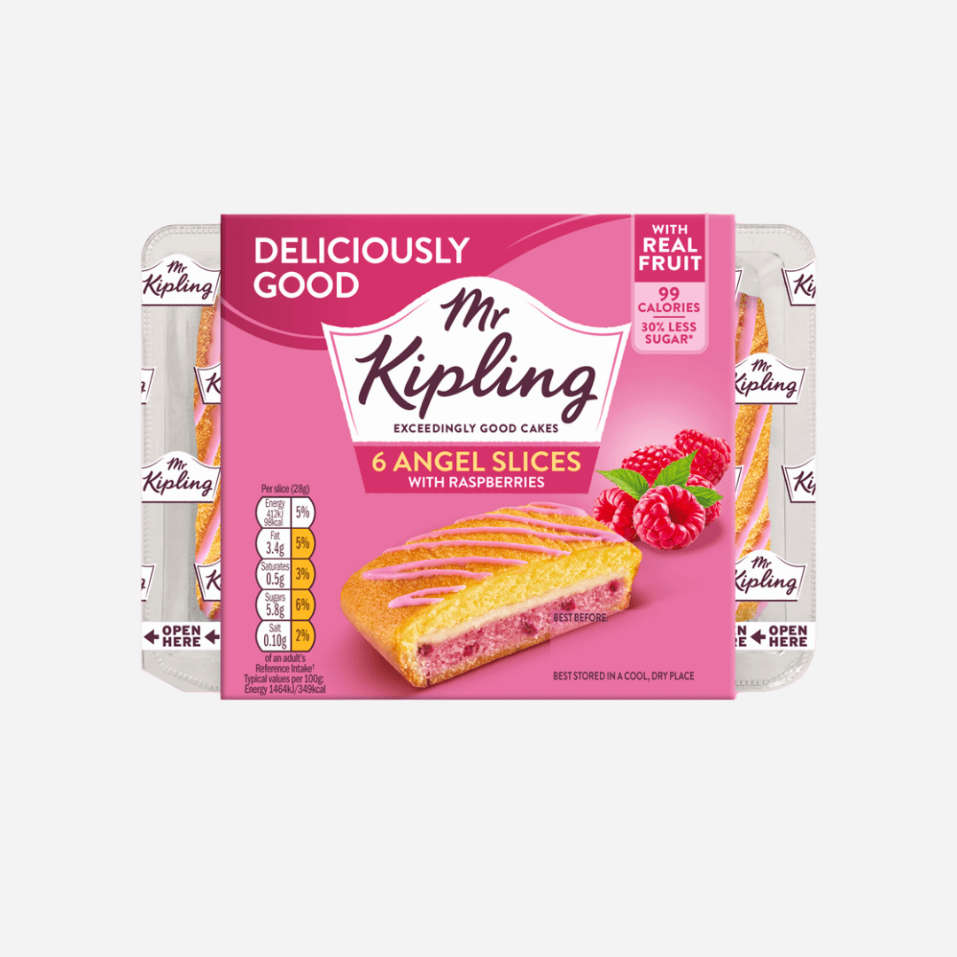 Mr Kipling Angel Slices With Raspberries