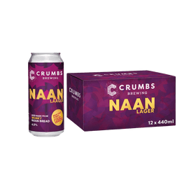 Crumbs Brewing Naan Laager 4.5%  12 x 440ml Cans