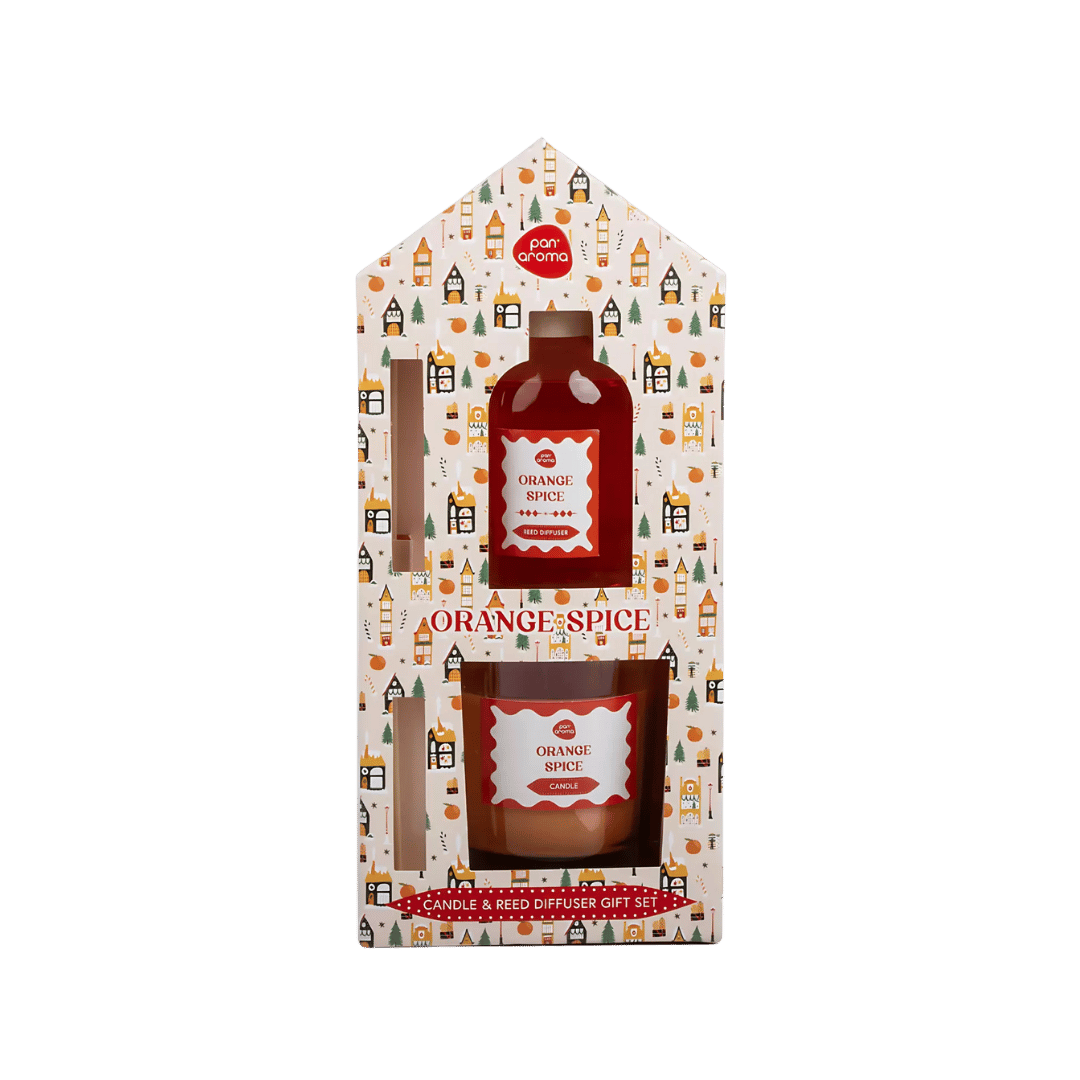 Pan Aroma Orange Spice candle & reed diffuser set