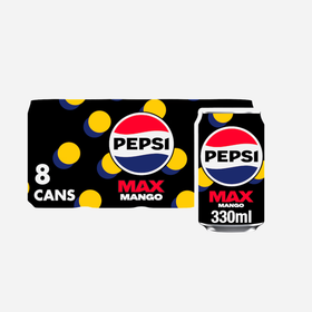 Pepsi Max Mango No Sugar Cans 8 x 330ml