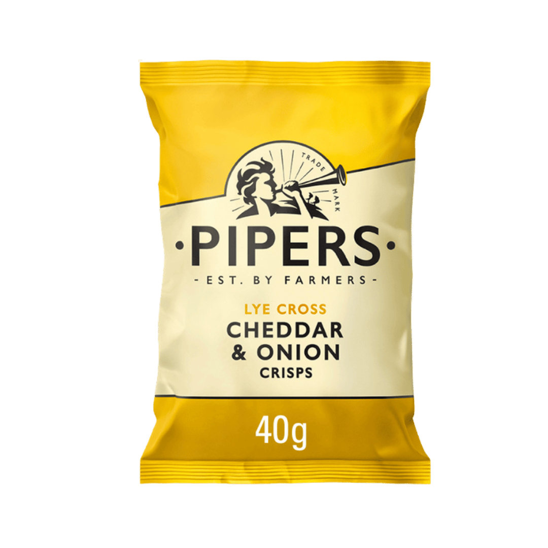 Pipers Cheddar & Onion Crisps