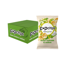 Popchips Sour Cream & Onion Grab Bag Crisps 18 x 33g