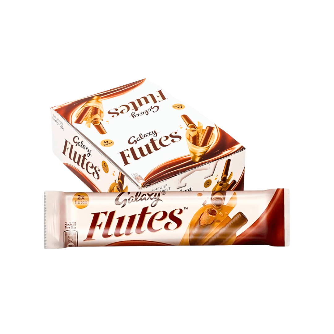 Galaxy Milk Chocolate Crispy Flutes  12 x 22.5g Packs