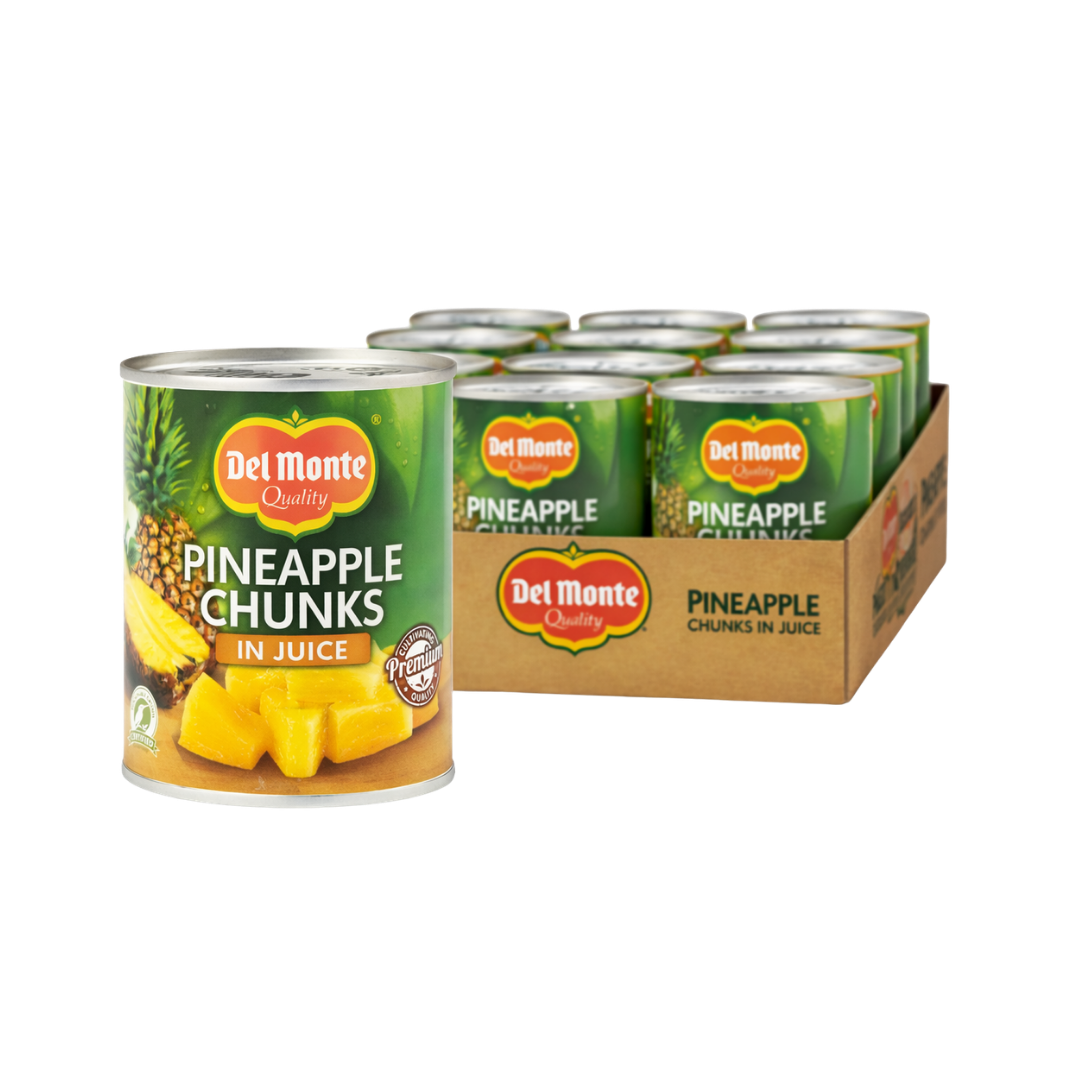 Del Monte Pineapple Chunks in Juice 12 x 435g Tins