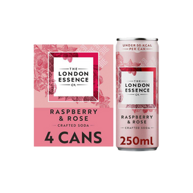 London Essence Co. Raspberry & Rose Soda 4 x 250ml