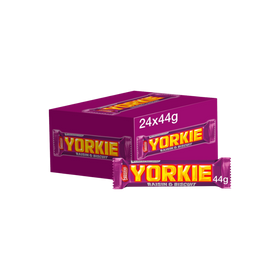 Yorkie Raisin & Biscuit Chocolate Bars 24 x 44g Bars