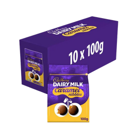 Cadbury Caramel Nibbles Bag 10 x 100g Sharing Bags