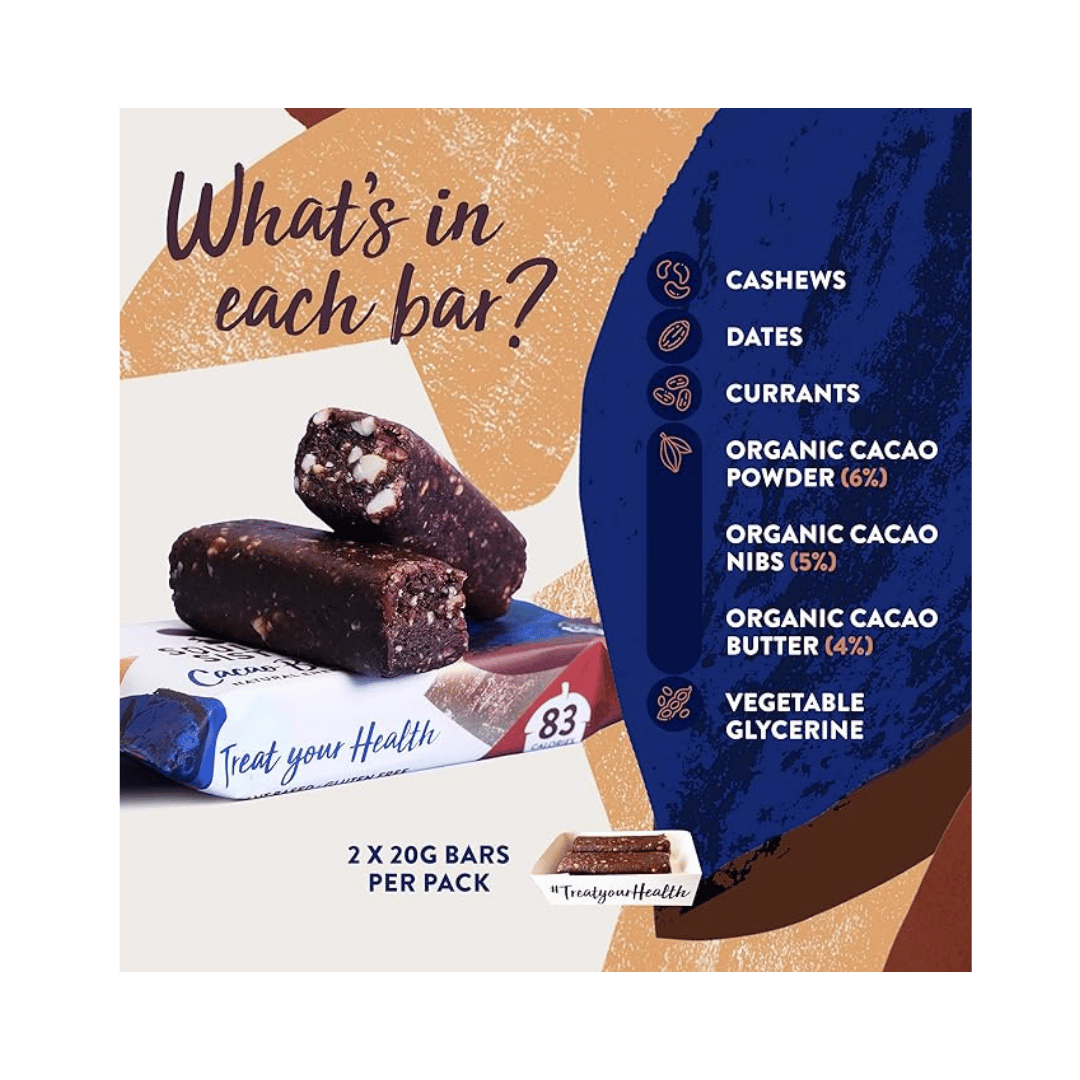 Squirrel Sisters Raw Snack Cacao Brownie Bars