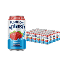 Radnor Hills Splash Strawberry Sparkling Can
