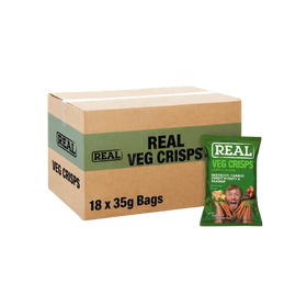 Real Veg Crisps Mixed Vegetable Case 18 x 35g