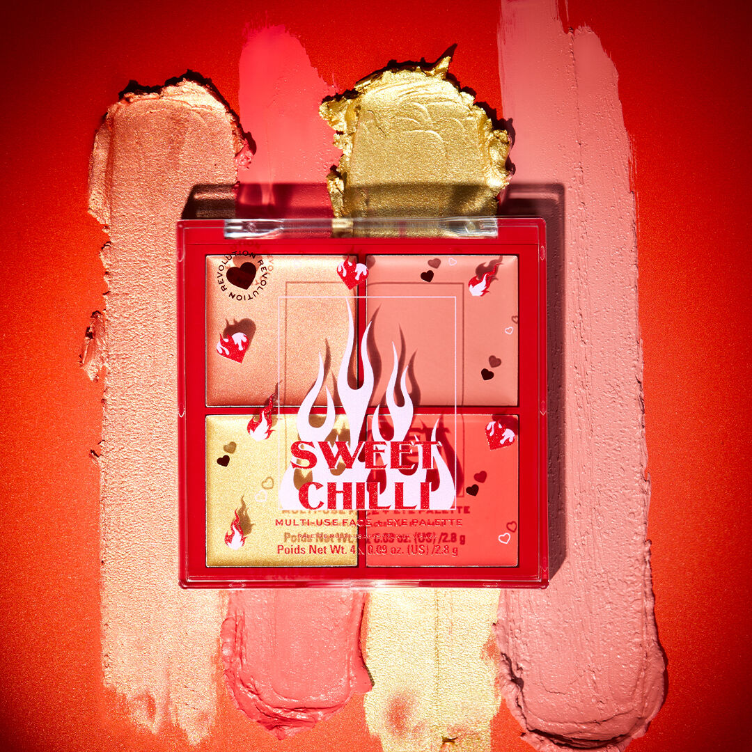 Revolution Sweet Chilli Cream Blush & Highlight Quad
