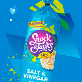 8 x Snack A Jacks Zingy Salt & Vinegar Flavour 117g Packs