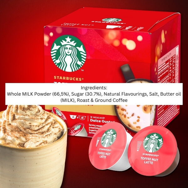 Limited Edition Starbucks Toffee Nut Latte Nescafé Coffee Dolce Gusto Pods