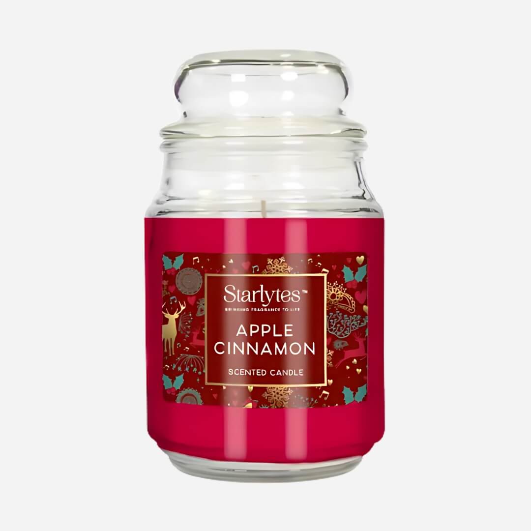 Starlytes Apple Cinnamon Scented Large Jar Candle