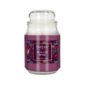 Starlytes Large Christmas Scented Candle Glass Jar With Lid 510g