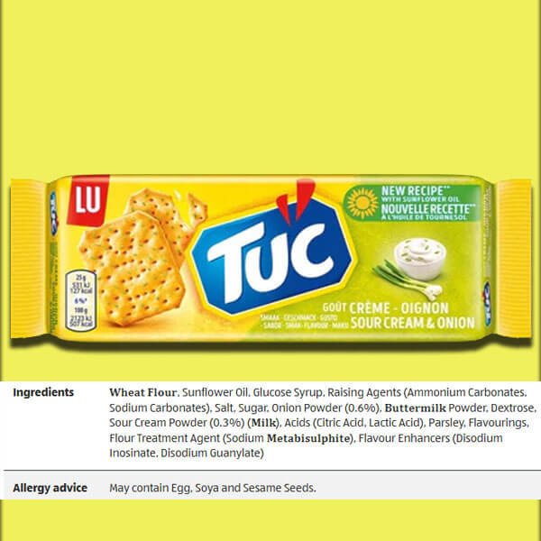 Tuc Sour Cream & Onion Baked Crackers