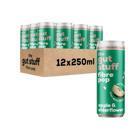 The Gut Stuff - High Fibre Fizzy Pop - Apple & Elderflower 12 x 250ml