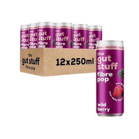 The Gut Stuff - High Fibre Fizzy Pop - Wild Berry 12 x 250ml