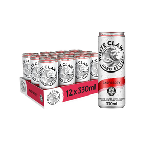 White Claw Hard Seltzer Raspberry – Case of 12 x 330ml Cans