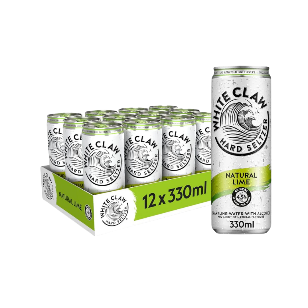White Claw Hard Seltzer Natural Lime – Case of 12 x 330ml Cans