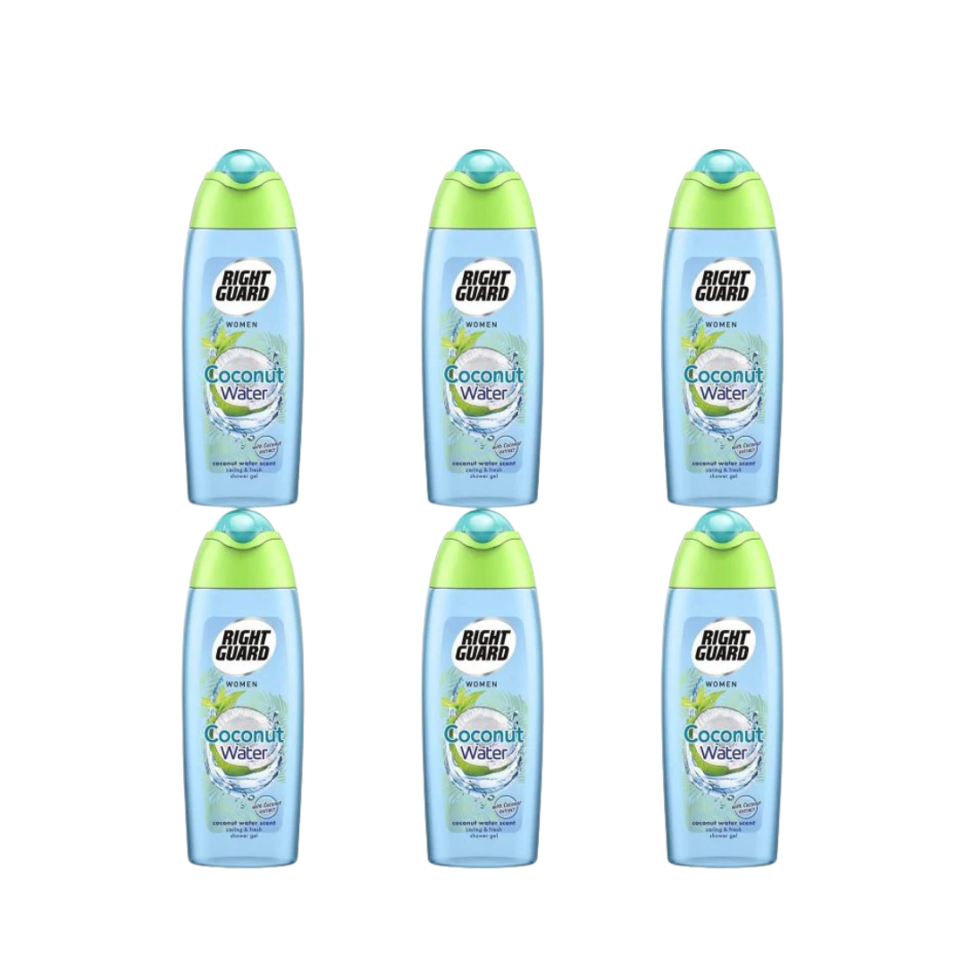 Right Guard Shower Gel Coconut Water 6 x 250ml